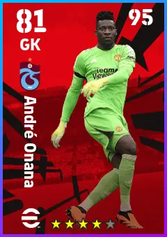 Andre Onana eFootball 2026 player card — 81 OVR GK