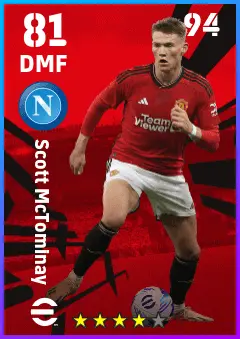 Scott McTominay eFootball 2026 player card — 81 OVR DMF