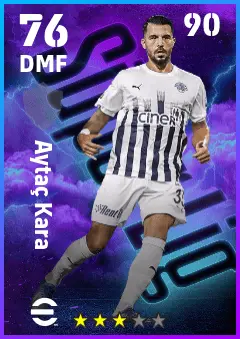 Aytac Kara eFootball 2026 player card — 76 OVR DMF