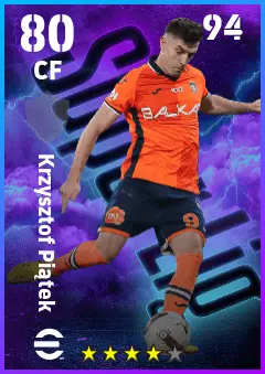 Krzysztof Piatek eFootball 2026 player card — 80 OVR CF