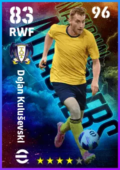 Dejan Kulusevski eFootball 2026 player card — 83 OVR RWF