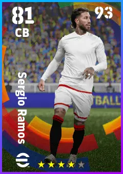 Sergio Ramos eFootball 2026 player card — 81 OVR CB