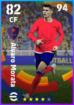 Alvaro Morata eFootball 2026 player card — 82 OVR CF