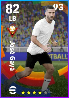 Jose Gaya eFootball 2026 player card — 82 OVR LB