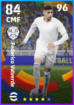 Federico Valverde eFootball 2026 player card — 84 OVR CMF