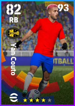 Yan Couto eFootball 2026 player card — 82 OVR RB