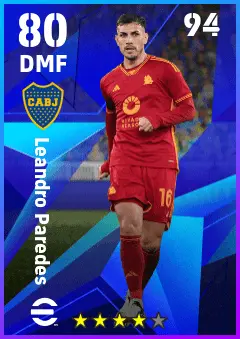 Leandro Paredes eFootball 2026 player card — 80 OVR DMF