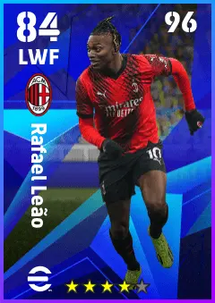 Rafael Leao eFootball 2026 player card — 84 OVR LWF