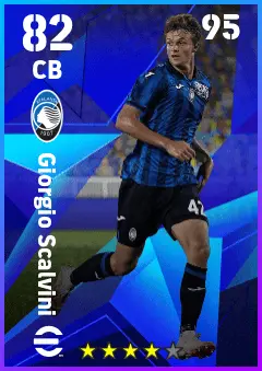 Giorgio Scalvini eFootball 2026 player card — 82 OVR CB