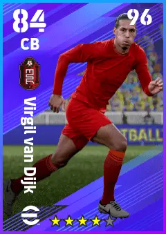 Virgil van Dijk eFootball 2026 player card — 84 OVR CB