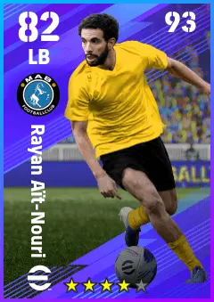 Rayan Ait-Nouri eFootball 2026 player card — 82 OVR LB