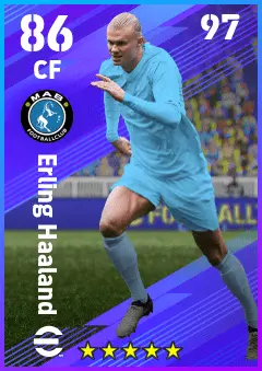 Erling Haaland eFootball 2026 player card — 86 OVR CF