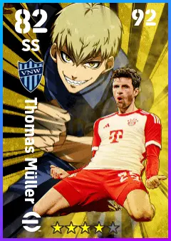 Thomas Muller eFootball 2026 player card — 82 OVR SS