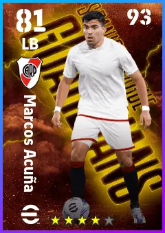 Marcos Acuna eFootball 2026 player card — 81 OVR LB
