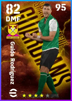 Guido Rodriguez eFootball 2026 player card — 82 OVR DMF
