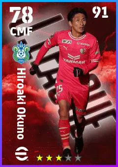 Hiroaki Okuno eFootball 2026 player card — 78 OVR CMF