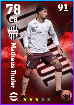 Matheus Thuler eFootball 2026 player card — 78 OVR CB
