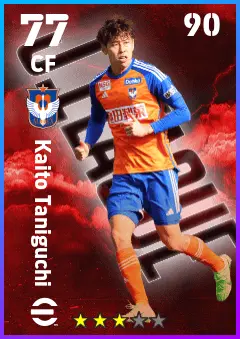 Kaito Taniguchi eFootball 2026 player card — 77 OVR CF