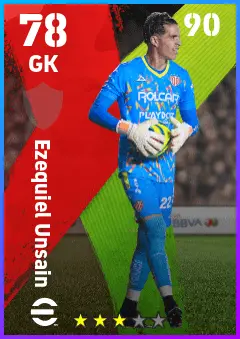 Ezequiel Unsain eFootball 2026 player card — 78 OVR GK
