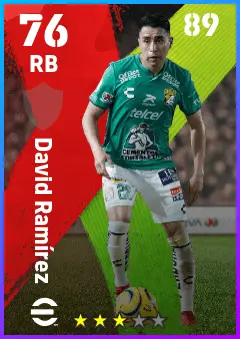 David Ramirez eFootball 2026 player card — 76 OVR RB