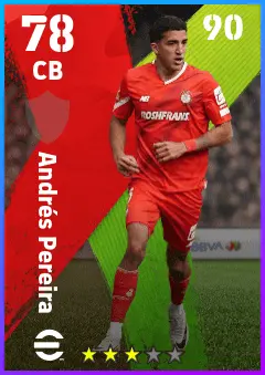 Andres Pereira eFootball 2026 player card — 78 OVR CB
