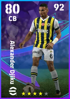Alexander Djiku eFootball 2026 player card — 80 OVR CB