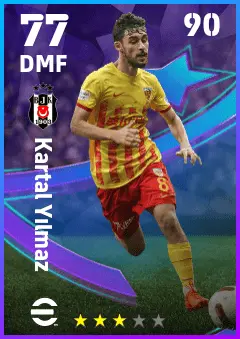 Kartal Yilmaz eFootball 2026 player card — 77 OVR DMF