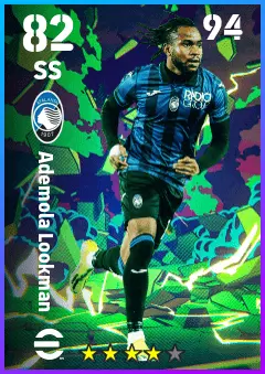Ademola Lookman eFootball 2026 player card — 82 OVR SS