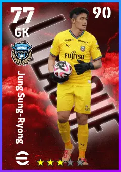 Jung Sung-Ryong eFootball 2026 player card — 77 OVR GK