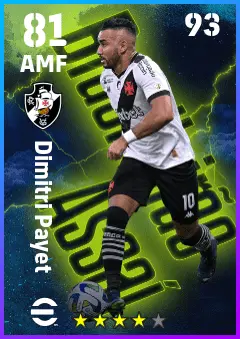 Dimitri Payet eFootball 2026 player card — 81 OVR AMF