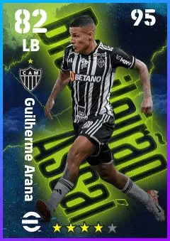 Guilherme Arana eFootball 2026 player card — 82 OVR LB