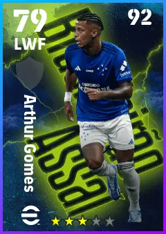 Arthur Gomes eFootball 2026 player card — 79 OVR LWF