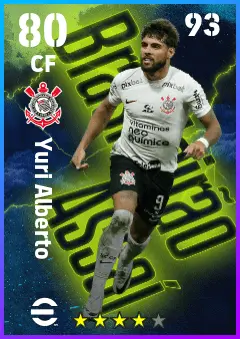 Yuri Alberto eFootball 2026 player card — 80 OVR CF