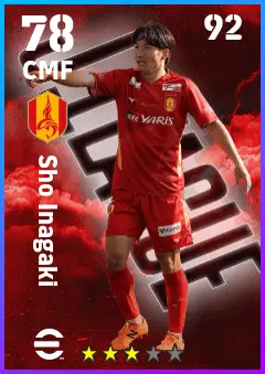 Sho Inagaki eFootball 2026 player card — 78 OVR CMF