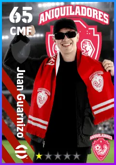 Juan Guarnizo eFootball 2026 player card — 65 OVR CMF