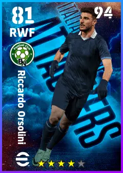 Riccardo Orsolini eFootball 2026 player card — 81 OVR RWF
