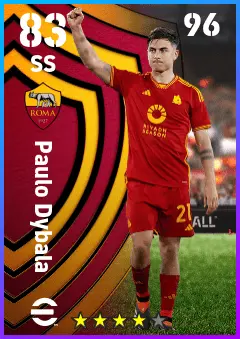 Paulo Dybala eFootball 2026 player card — 83 OVR SS