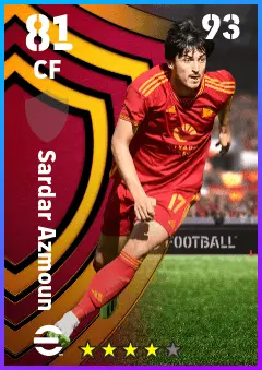 Sardar Azmoun eFootball 2026 player card — 81 OVR CF