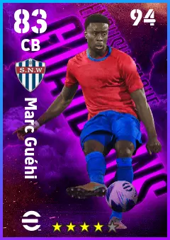 Marc Guehi eFootball 2026 player card — 83 OVR CB