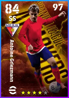 Antoine Griezmann eFootball 2026 player card — 84 OVR SS