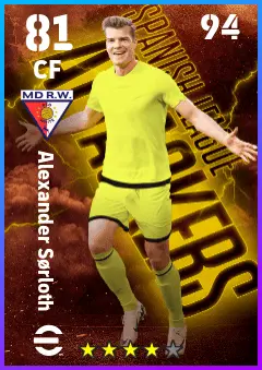 Alexander Sorloth eFootball 2026 player card — 81 OVR CF