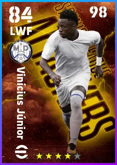 Vinicius Junior eFootball 2026 player card — 84 OVR LWF
