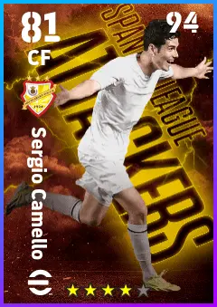 Sergio Camello eFootball 2026 player card — 81 OVR CF