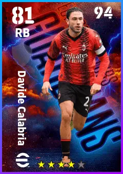 Davide Calabria eFootball 2026 player card — 81 OVR RB
