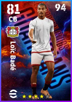 Loic Bade eFootball 2026 player card — 81 OVR CB