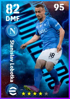 Stanislav Lobotka eFootball 2026 player card — 82 OVR DMF