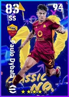 Paulo Dybala eFootball 2026 player card — 83 OVR SS
