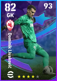 Dominik Livakovic eFootball 2026 player card — 82 OVR GK