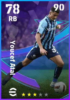 Youcef Atal eFootball 2026 player card — 78 OVR RB