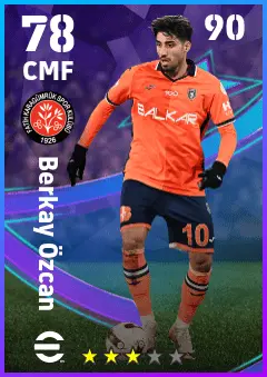 Berkay Ozcan eFootball 2026 player card — 78 OVR CMF